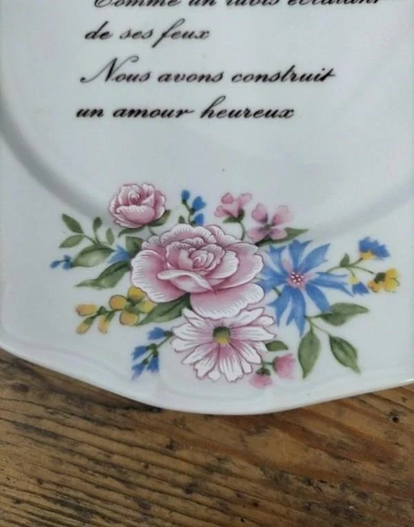 Ruby wedding plate 35 years Limoges France – photo 3